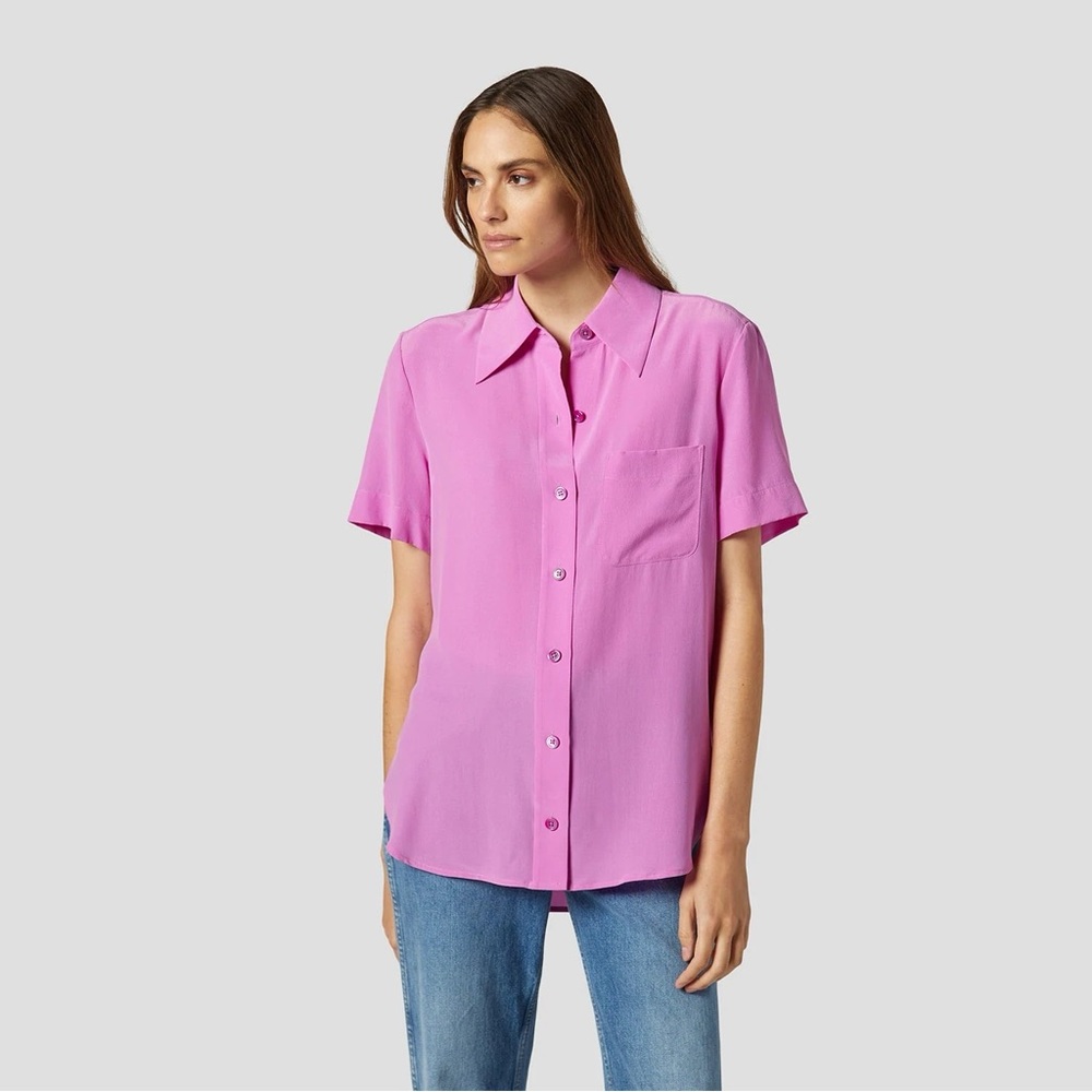 SHORT SLEVVE QUINNE SILK SHIRT